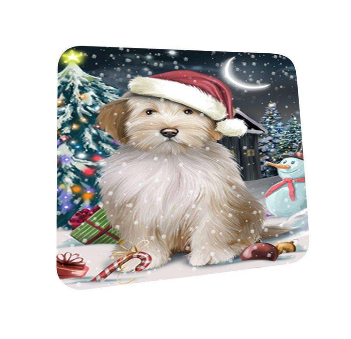 Have a Holly Jolly Tibetan Terrier Dog Christmas Coasters CST051 (Set of 4)