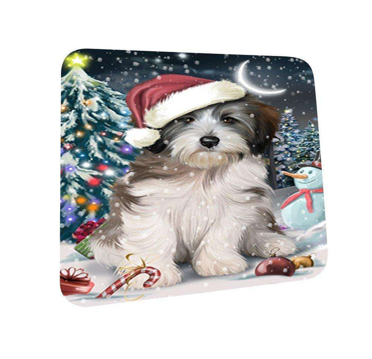 Have a Holly Jolly Tibetan Terrier Dog Christmas Coasters CST053 (Set of 4)