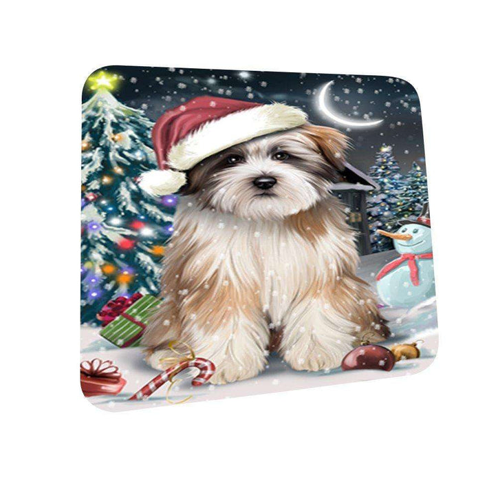Have a Holly Jolly Tibetan Terrier Dog Christmas Coasters CST054 (Set of 4)