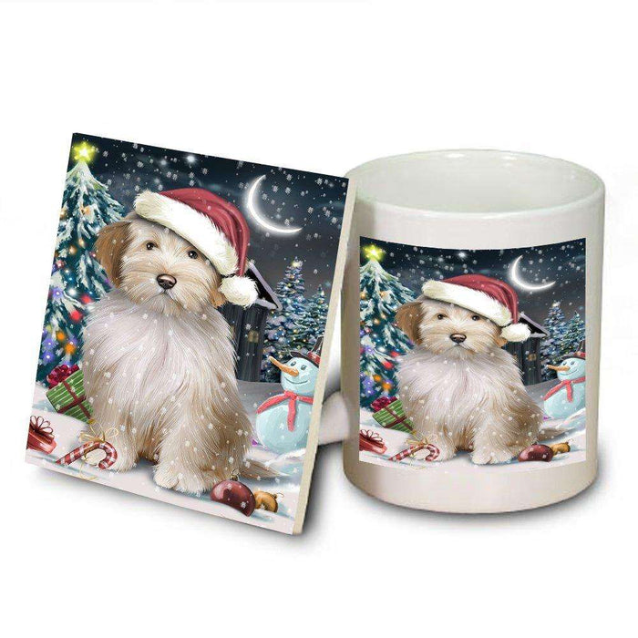 Have a Holly Jolly Tibetan Terrier Dog Christmas Mug and Coaster Set MUC0145