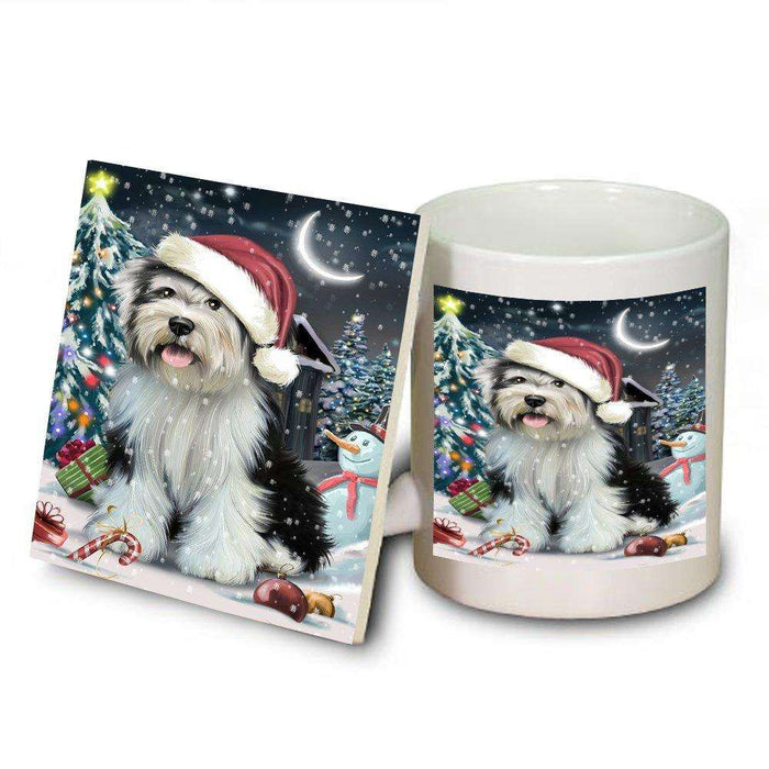 Have a Holly Jolly Tibetan Terrier Dog Christmas Mug and Coaster Set MUC0146
