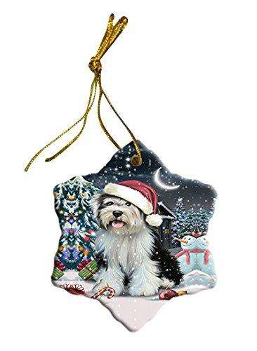 Have a Holly Jolly Tibetan Terrier Dog Christmas Star Ornament POR2446