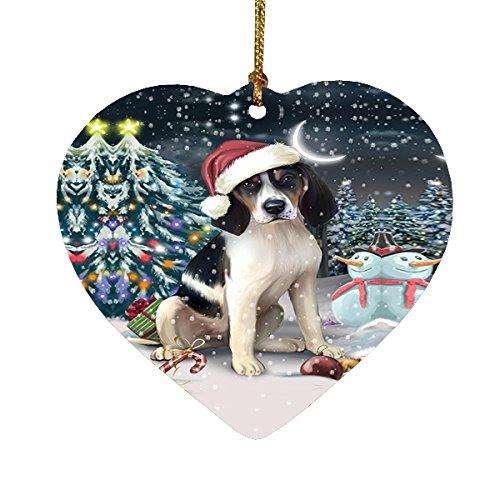 Have a Holly Jolly Treeing Walker Coonhound Dog Christmas Heart Ornament POR1936