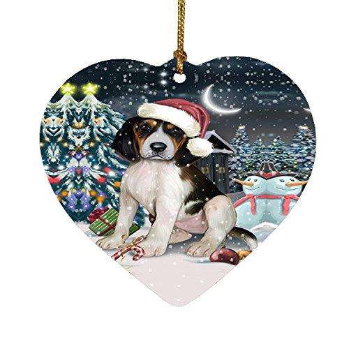 Have a Holly Jolly Treeing Walker Coonhound Dog Christmas Heart Ornament POR1938