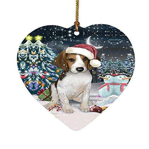 Have a Holly Jolly Treeing Walker Coonhound Dog Christmas Heart Ornament POR1939