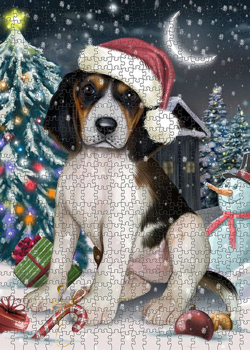 Have a Holly Jolly Treeing Walker Coonhound Dog Christmas Puzzle with Photo Tin PUZL1878