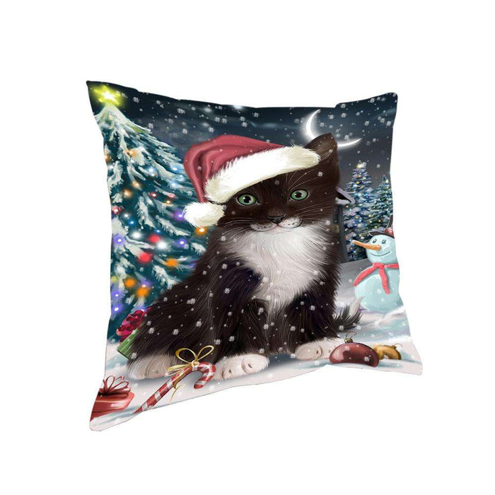 Have a Holly Jolly Tuxedo Cat Christmas Pillow PIL63096