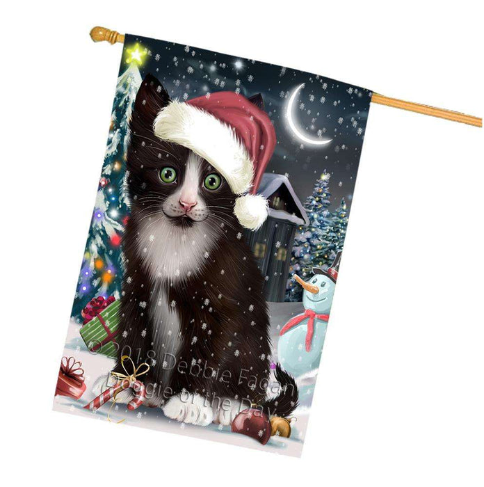 Have a Holly Jolly Tuxedo Cat Christmas  House Flag FLG51813