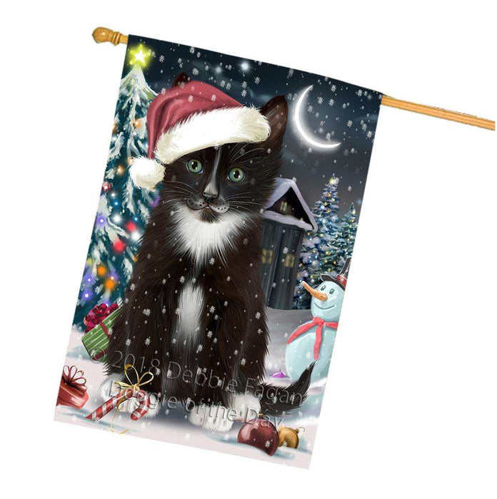 Have a Holly Jolly Tuxedo Cat Christmas  House Flag FLG51815