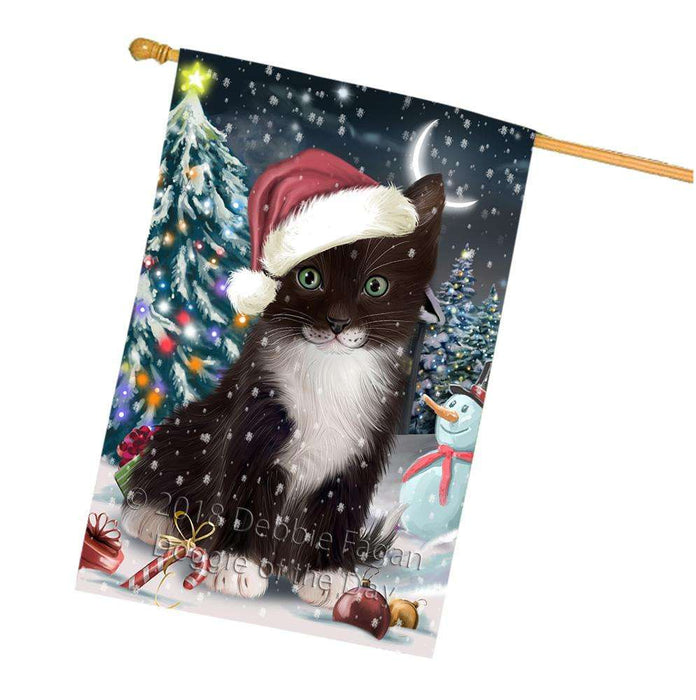 Have a Holly Jolly Tuxedo Cat Christmas  House Flag FLG51816