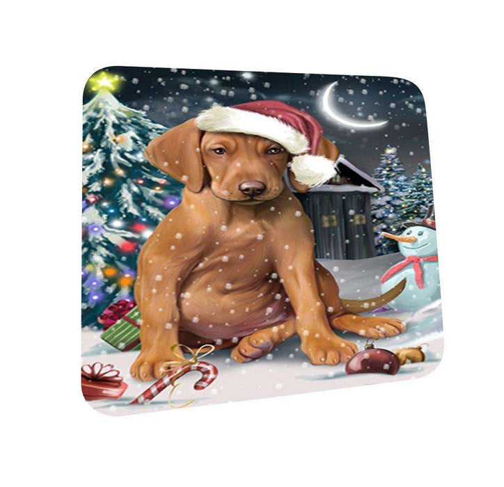 Have a Holly Jolly Vizsla Dog Christmas Coasters CST092 (Set of 4)