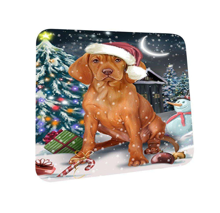 Have a Holly Jolly Vizsla Dog Christmas Coasters CST094 (Set of 4)