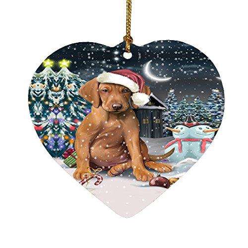 Have a Holly Jolly Vizsla Dog Christmas Heart Ornament POR1893