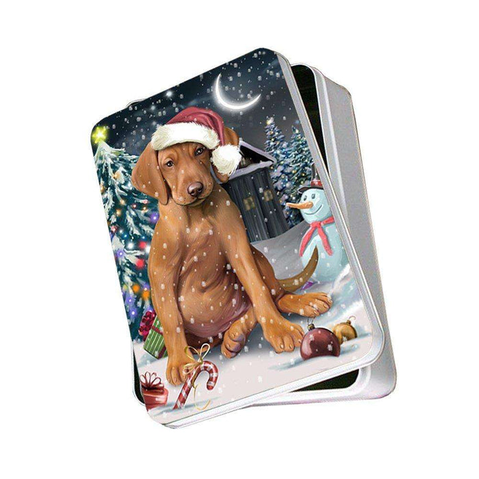 Have a Holly Jolly Vizsla Dog Christmas Photo Storage Tin PTIN0186