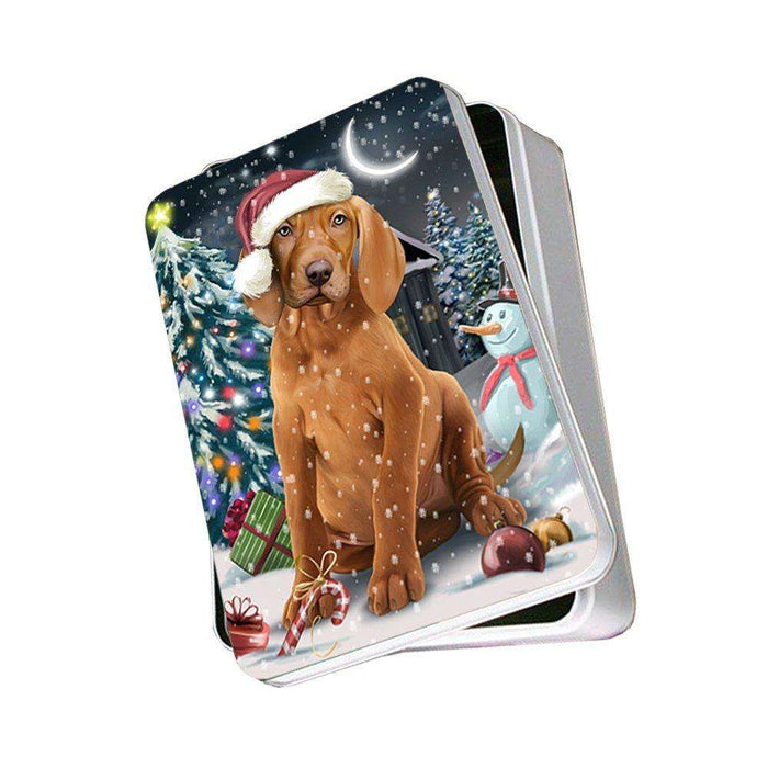 Have a Holly Jolly Vizsla Dog Christmas Photo Storage Tin PTIN0187
