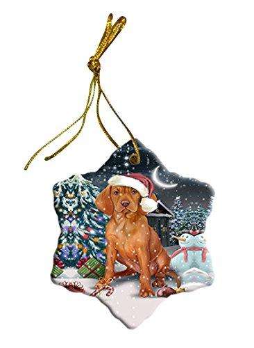 Have a Holly Jolly Vizsla Dog Christmas Star Ornament POR2488