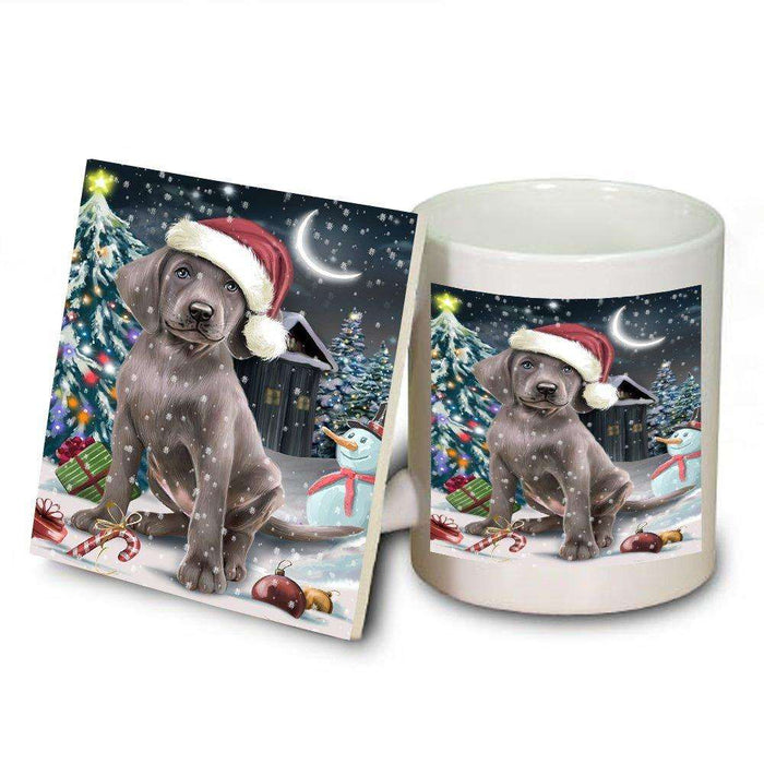 Have a Holly Jolly Weimaraner Dog Christmas Mug and Coaster Set MUC0233