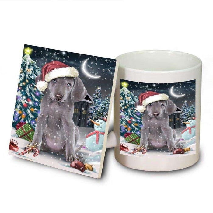 Have a Holly Jolly Weimaraner Dog Christmas Mug and Coaster Set MUC0235