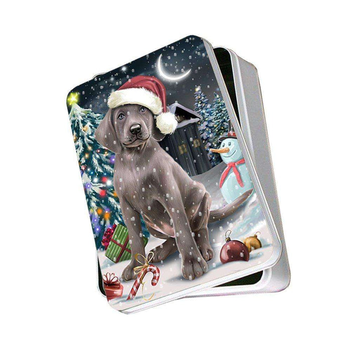 Have a Holly Jolly Weimaraner Dog Christmas Photo Storage Tin PTIN0233