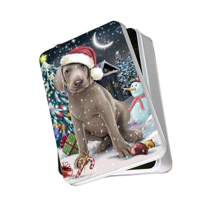 Have a Holly Jolly Weimaraner Dog Christmas Photo Storage Tin PTIN0234