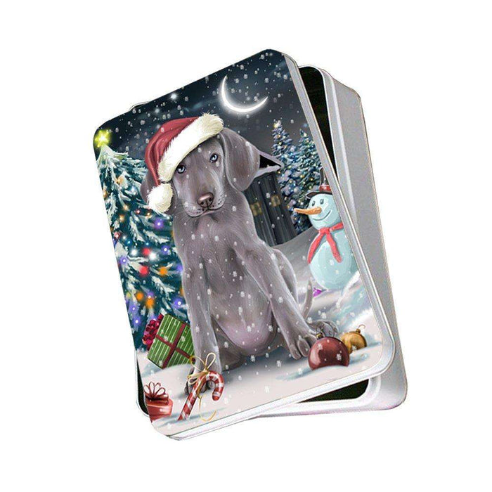 Have a Holly Jolly Weimaraner Dog Christmas Photo Storage Tin PTIN0235