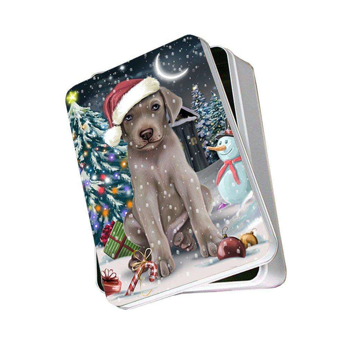 Have a Holly Jolly Weimaraner Dog Christmas Photo Storage Tin PTIN0236