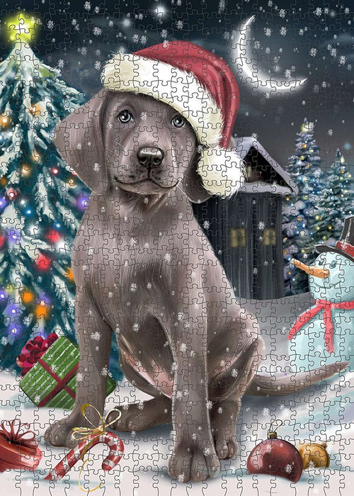 Have a Holly Jolly Weimaraner Dog Christmas Puzzle with Photo Tin PUZL1884