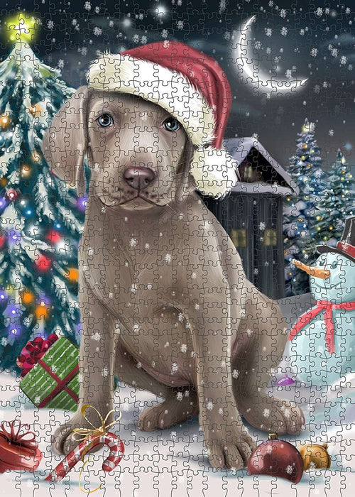 Have a Holly Jolly Weimaraner Dog Christmas Puzzle with Photo Tin PUZL1887