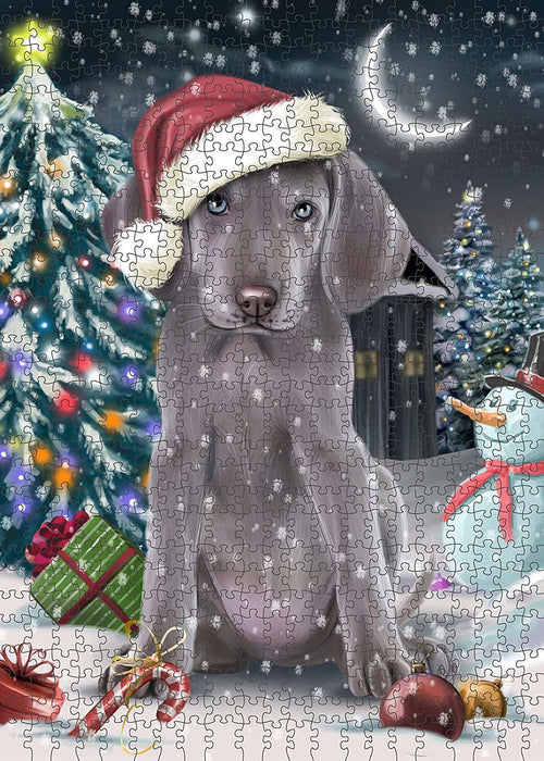 Have a Holly Jolly Weimaraner Dog Christmas Puzzle with Photo Tin PUZL1890