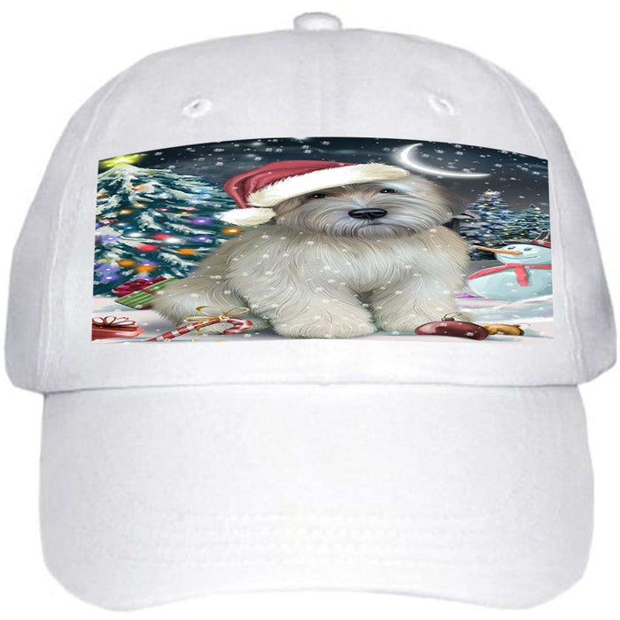 Have a Holly Jolly Wheaten Terrier Dog Christmas Ball Hat Cap HAT58785