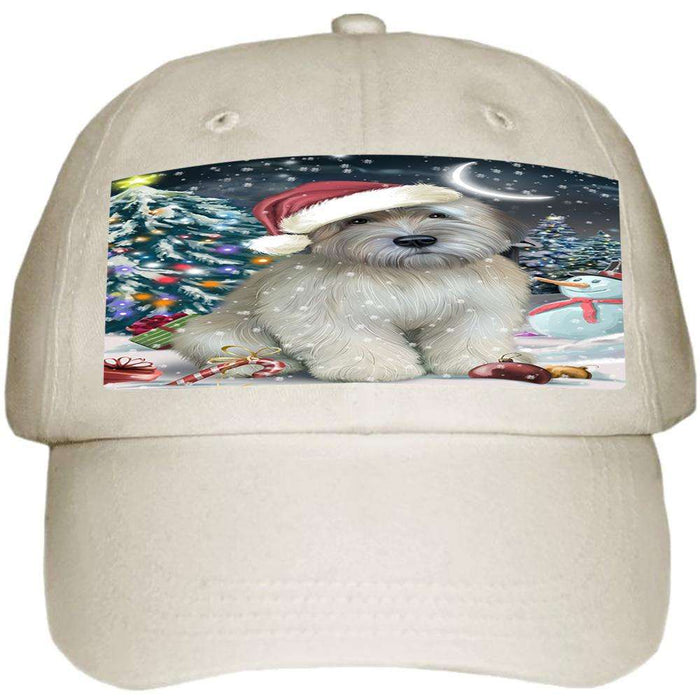 Have a Holly Jolly Wheaten Terrier Dog Christmas Ball Hat Cap HAT58785