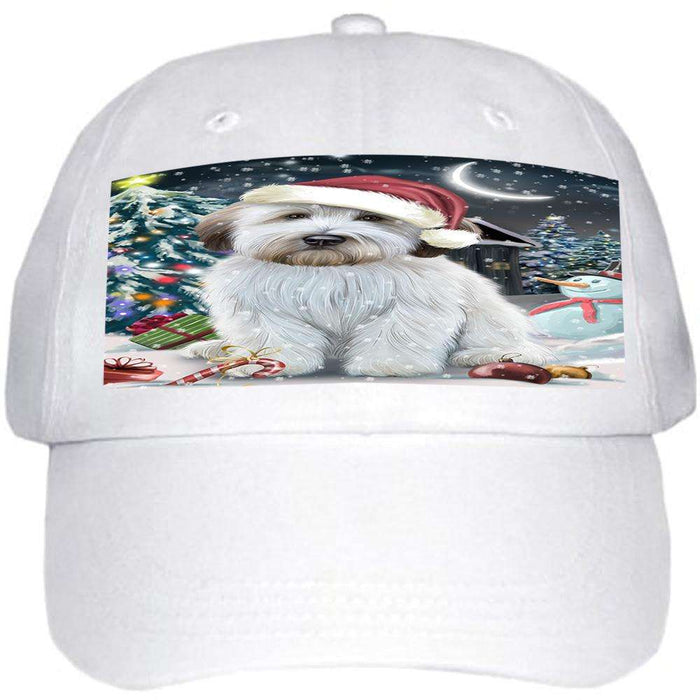 Have a Holly Jolly Wheaten Terrier Dog Christmas Ball Hat Cap HAT58791