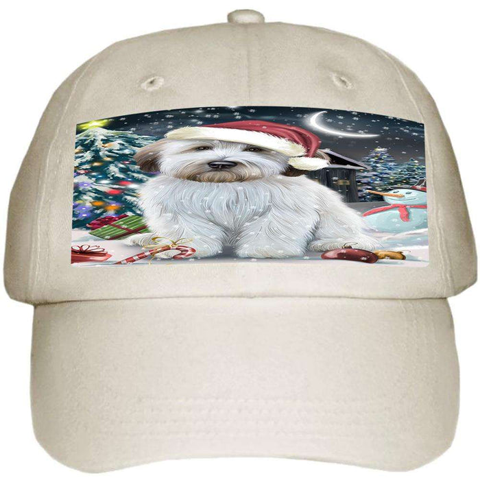 Have a Holly Jolly Wheaten Terrier Dog Christmas Ball Hat Cap HAT58791