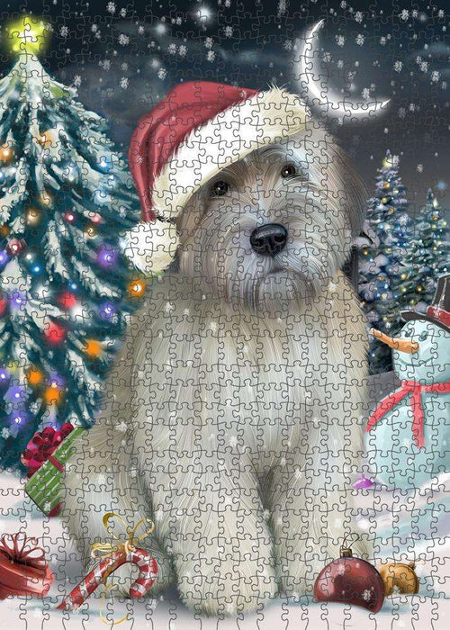 Have a Holly Jolly Wheaten Terrier Dog Christmas Puzzle with Photo Tin PUZL59139
