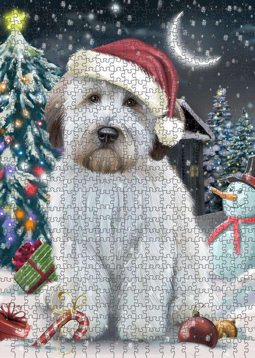 Have a Holly Jolly Wheaten Terrier Dog Christmas Puzzle with Photo Tin PUZL59145