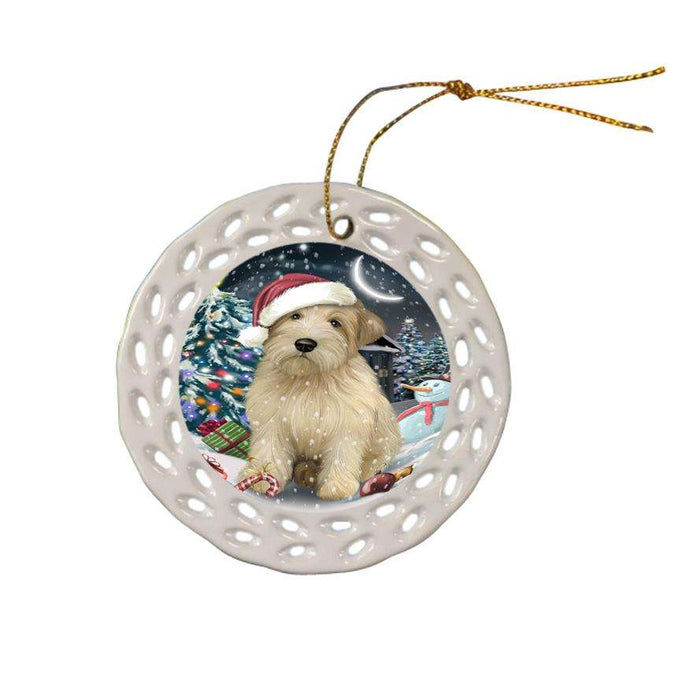 Have a Holly Jolly Wheaten Terrier Dog Christmas  Ceramic Doily Ornament DPOR51687