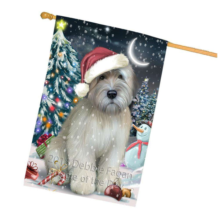 Have a Holly Jolly Wheaten Terrier Dog Christmas  House Flag FLG51817