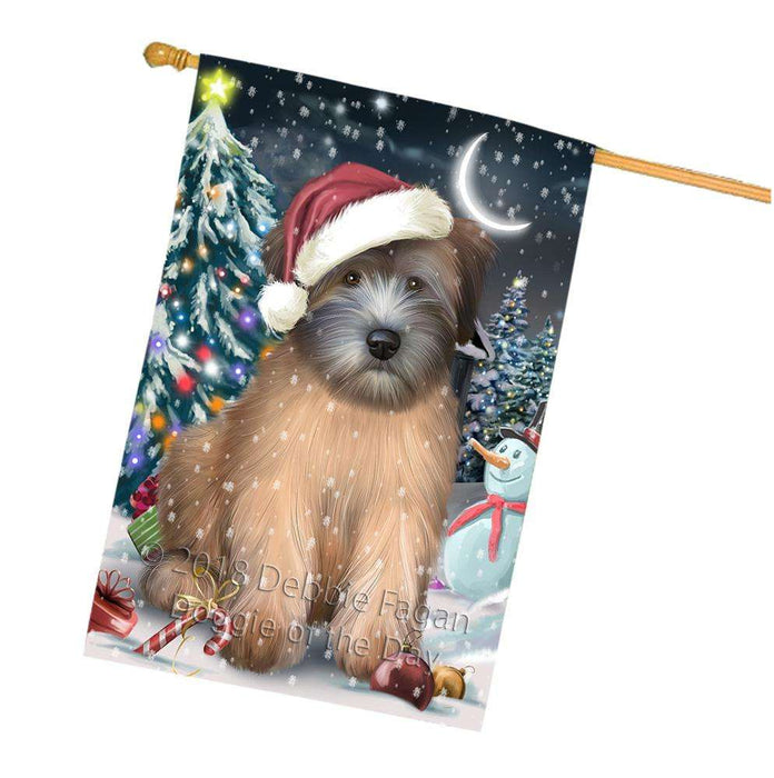 Have a Holly Jolly Wheaten Terrier Dog Christmas  House Flag FLG51818