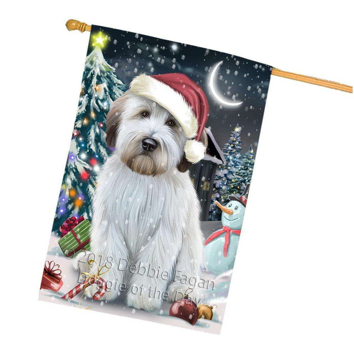 Have a Holly Jolly Wheaten Terrier Dog Christmas  House Flag FLG51819