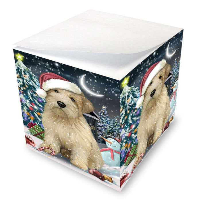 Have a Holly Jolly Wheaten Terrier Dog Christmas  Note Cube NOC51687