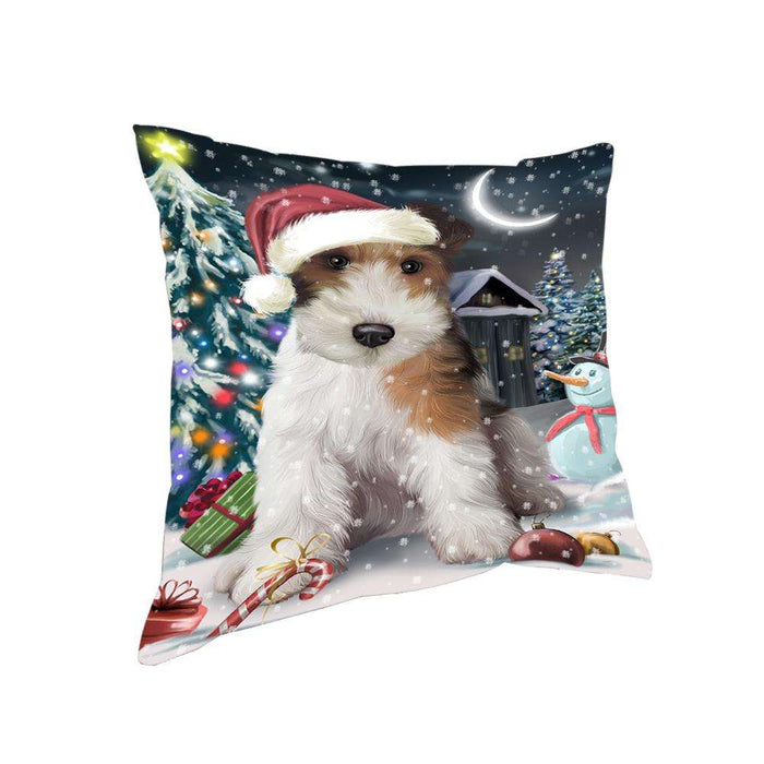 Have a Holly Jolly Wire Fox Terrier Dog Christmas Pillow PIL63116