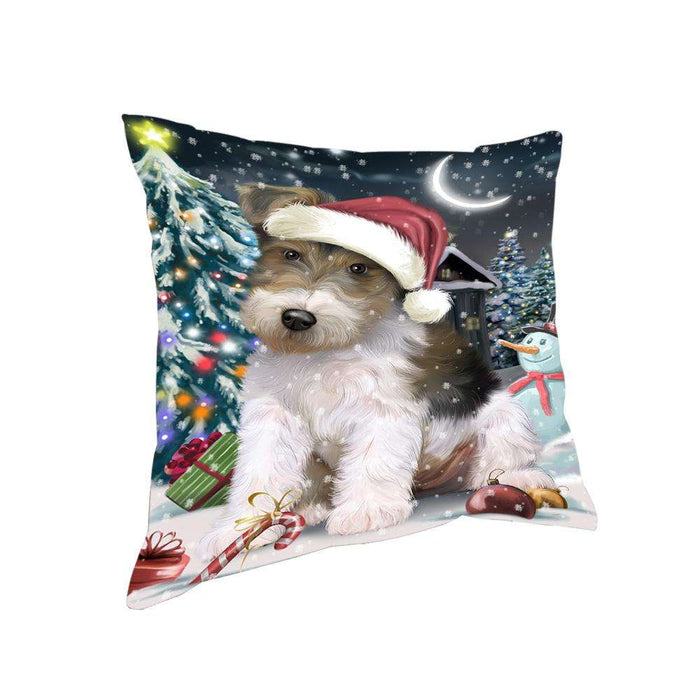 Have a Holly Jolly Wire Fox Terrier Dog Christmas Pillow PIL63120