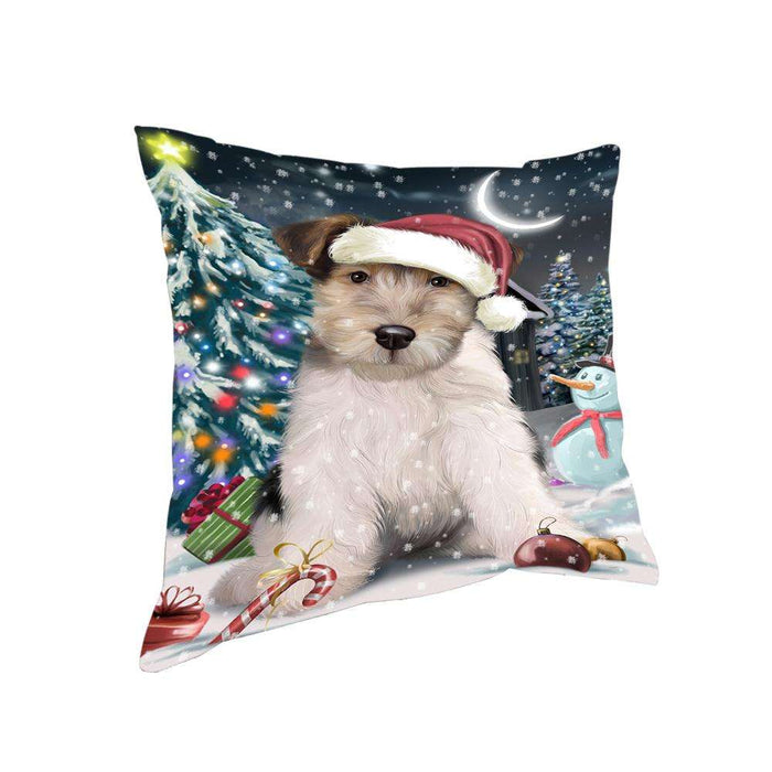 Have a Holly Jolly Wire Fox Terrier Dog Christmas Pillow PIL63124