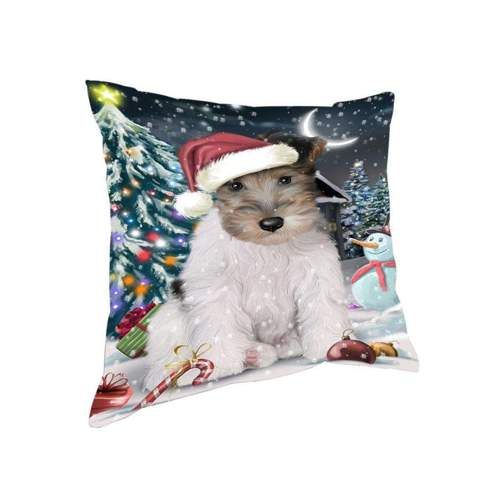 Have a Holly Jolly Wire Fox Terrier Dog Christmas Pillow PIL63128