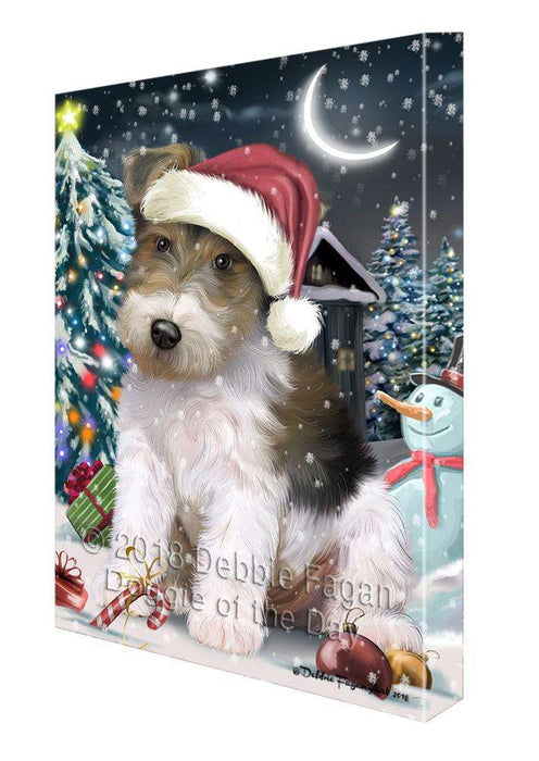 Have a Holly Jolly Wire Fox Terrier Dog Christmas  Canvas Print Wall Art Décor CVS82466