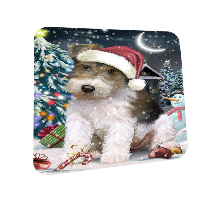 Have a Holly Jolly Wire Fox Terrier Dog Christmas  Coasters Set of 4 CST51648