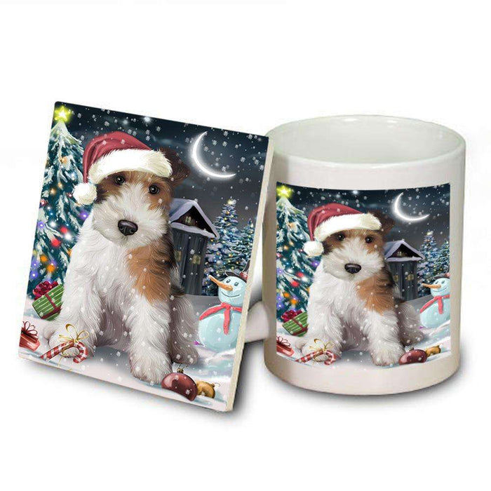 Have a Holly Jolly Wire Fox Terrier Dog Christmas  Mug and Coaster Set MUC51680