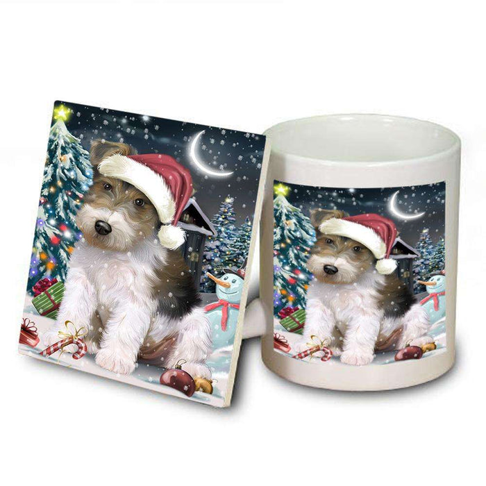 Have a Holly Jolly Wire Fox Terrier Dog Christmas  Mug and Coaster Set MUC51681