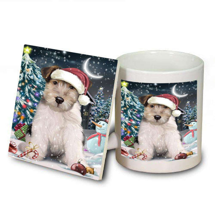Have a Holly Jolly Wire Fox Terrier Dog Christmas  Mug and Coaster Set MUC51682
