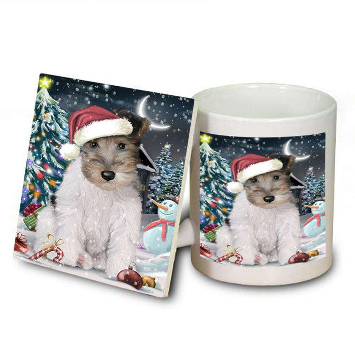 Have a Holly Jolly Wire Fox Terrier Dog Christmas  Mug and Coaster Set MUC51683